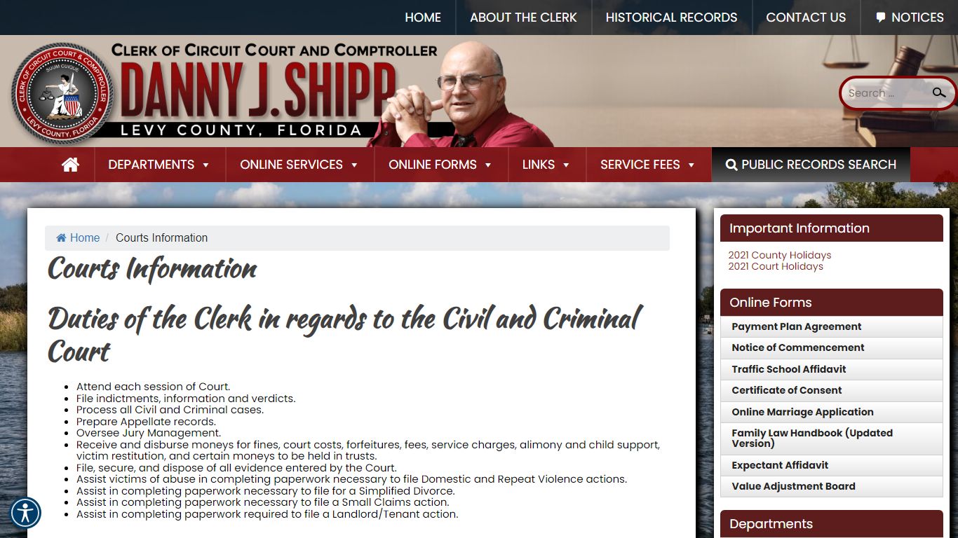 Courts Information – Levy County Clerk of Courts & Comptroller